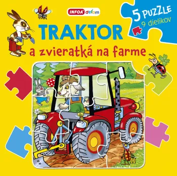 Knížkové puzzle - Traktor a zvieratká na farme (SK vydanie)