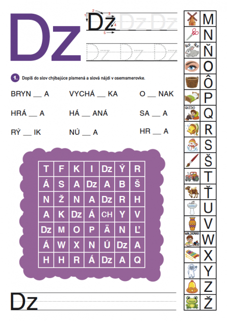 Slovenská abeceda - Tlačené písmená