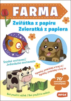  Zvířátka z papíru / Zvieratká z papiera - Farma (CZ/SK vydanie) (VÝPRODEJ)